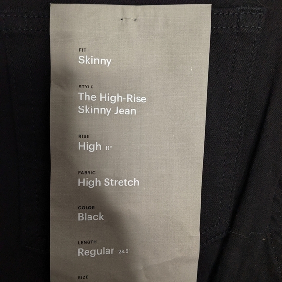EVERLANE Authentic Stretch High-Rise Skinny in Black NEW Size 25 Regular - Picture 3 of 8
